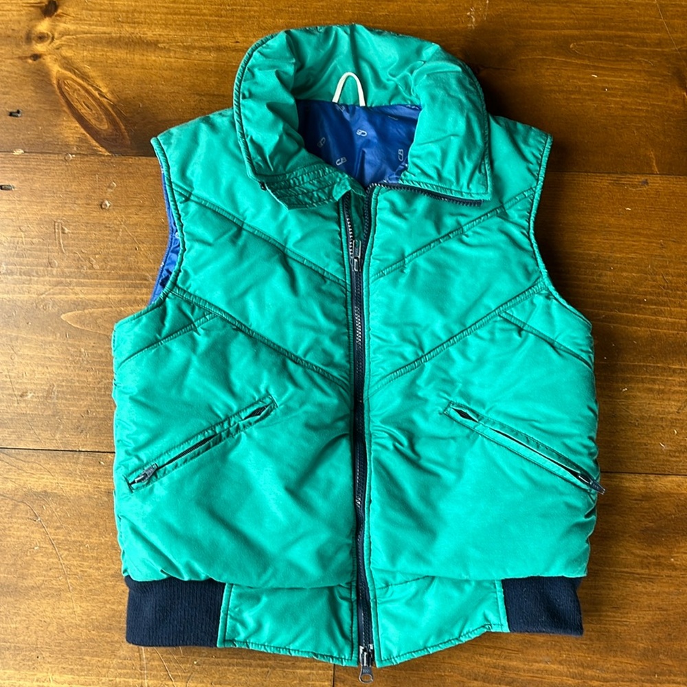 Vintage CB Sports Puffer Vest Sz Kids L